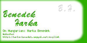 benedek harka business card